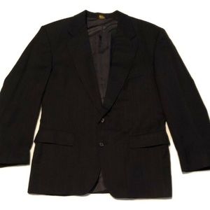 Men’s Hunter Haig Black with Stripes Blazer Wool